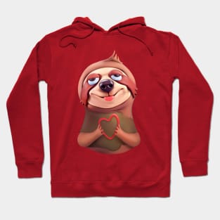 Sloth Holding A Heart Hoodie